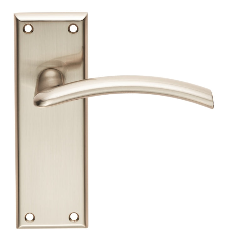 TRENTA LEVER ON FACE-FIX BACKPLATE - LATCH - SATIN NICKEL - PAIR