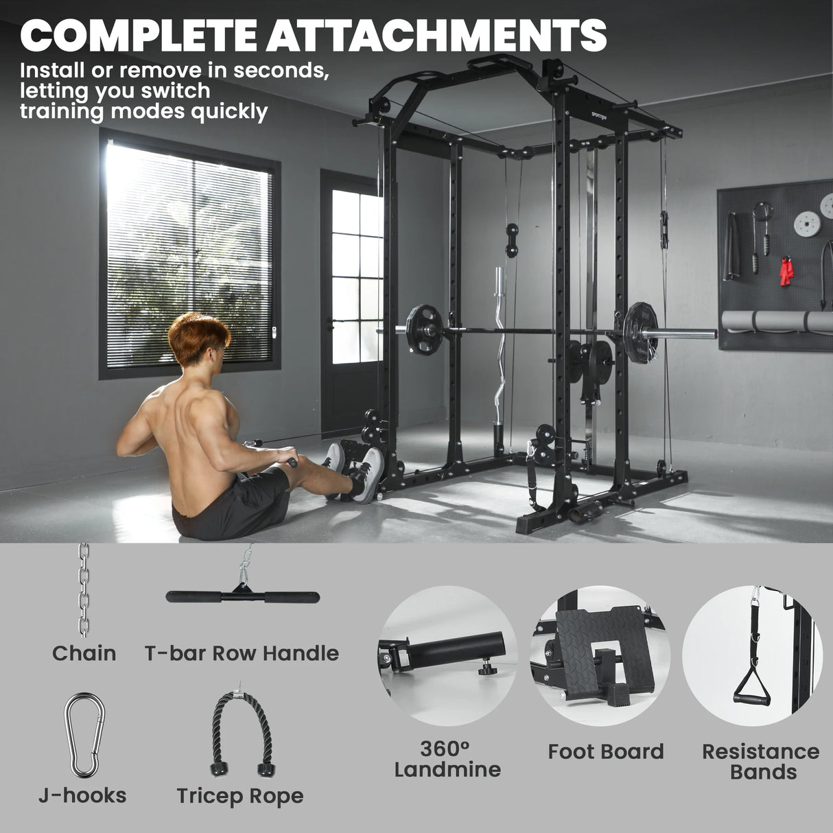 SPORTNOW Cable Crossover Machine, with Lat-Pull Down System