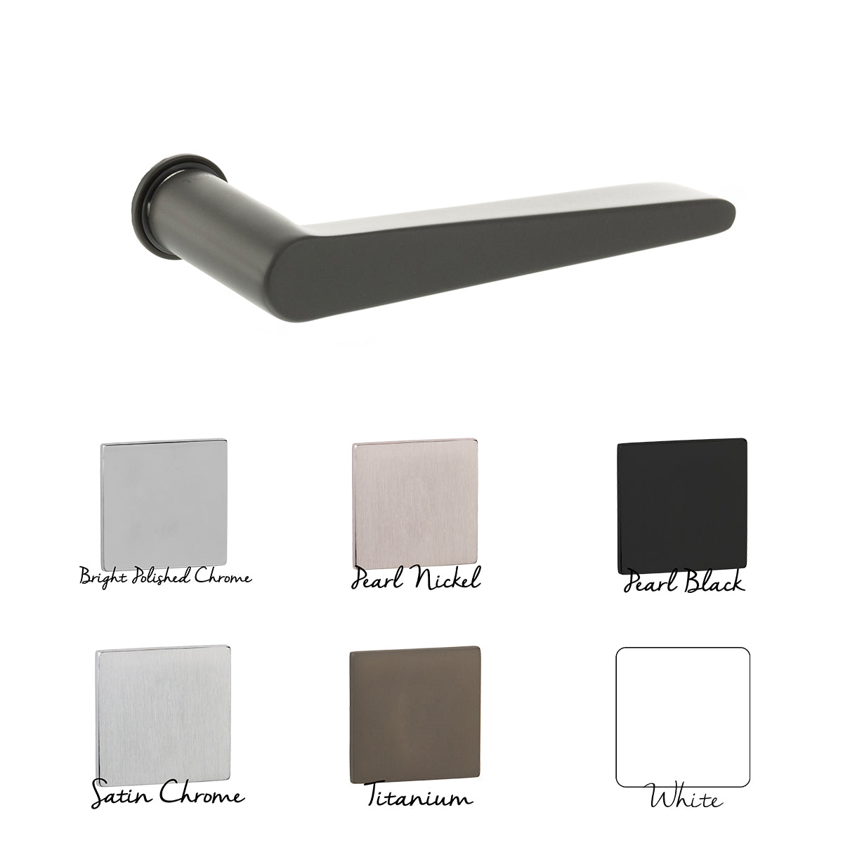 Tupai Rapido 5S Line Torrao Lever Door Handle on Concealed Round Rose - Satin Chrome - Set