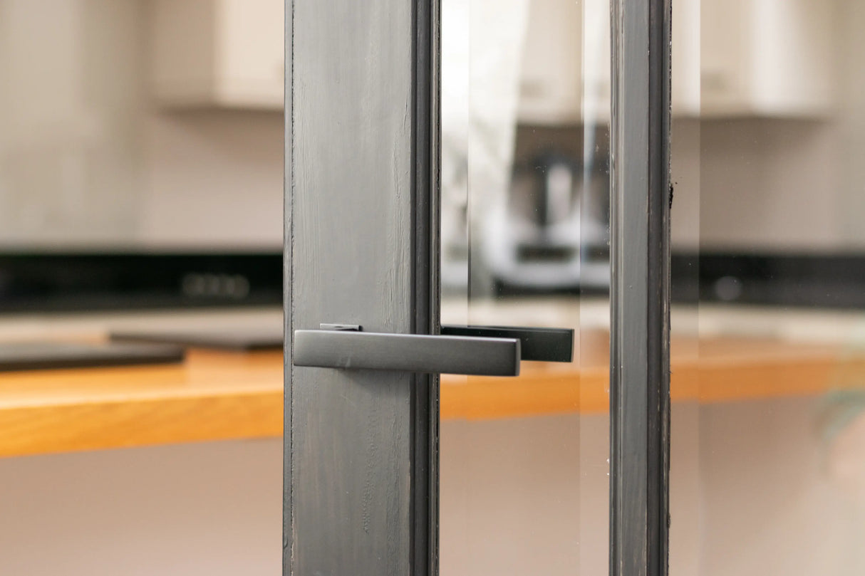 Tupai Rapido RetaLine Rillo Lever Door Handle on Concealed Square Rose - Titanium - Set