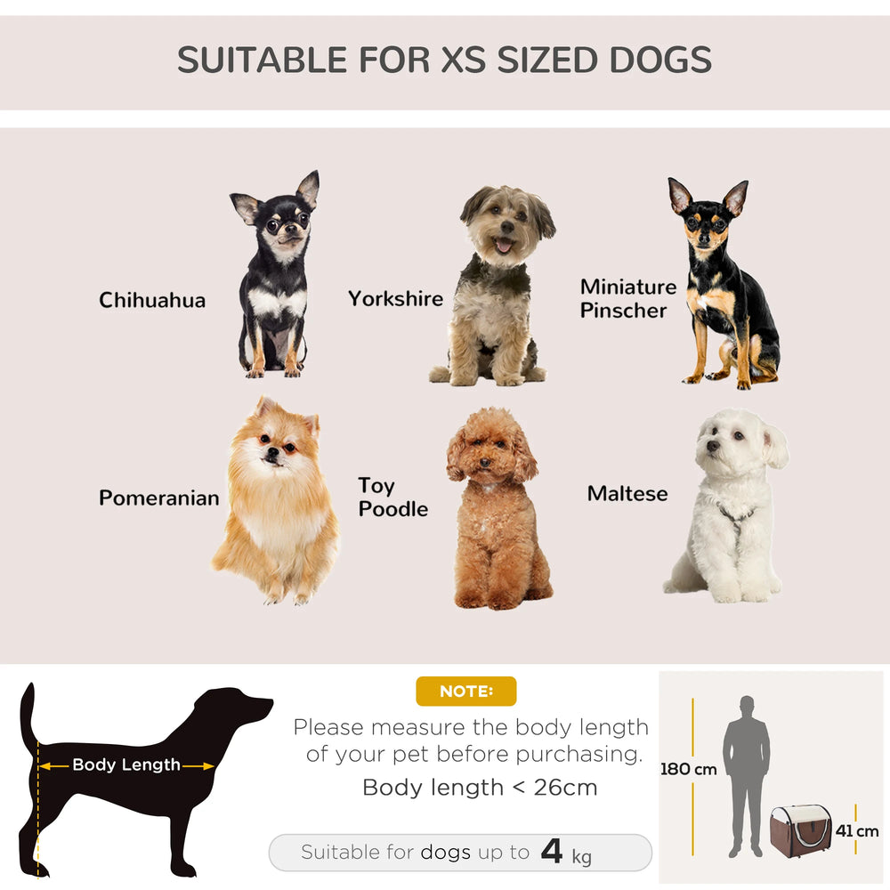 Pawhut Folding Fabric Soft Pet Crate, 46Lx36Wx41H cm - Brown