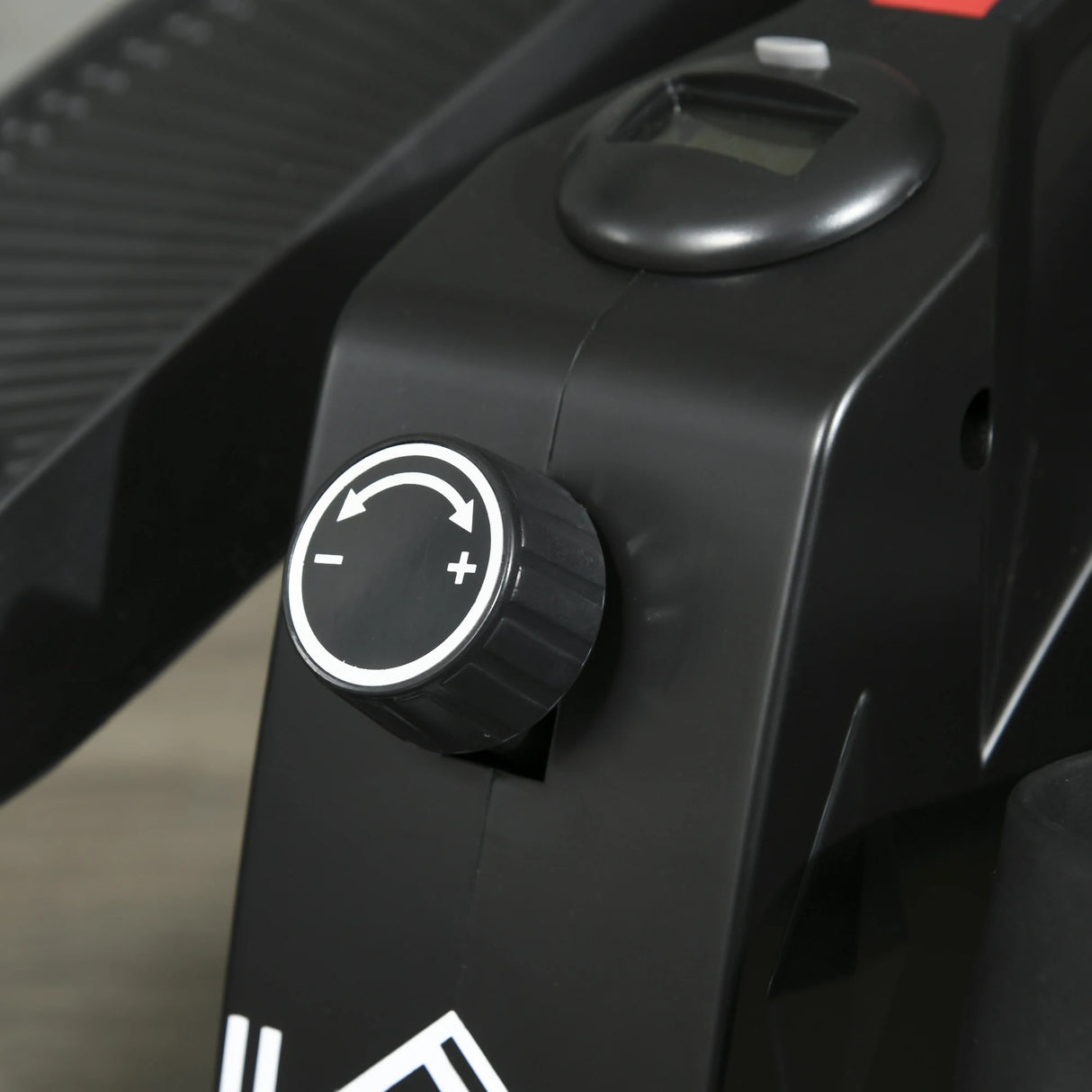 HOMCOM Mini Manual Elliptical Bike, Compact Elliptical Cross Trainer Fitness Workout w/ LCD Monitor, Anti-Slip Pedals, Adjustable Resistance for Home Office