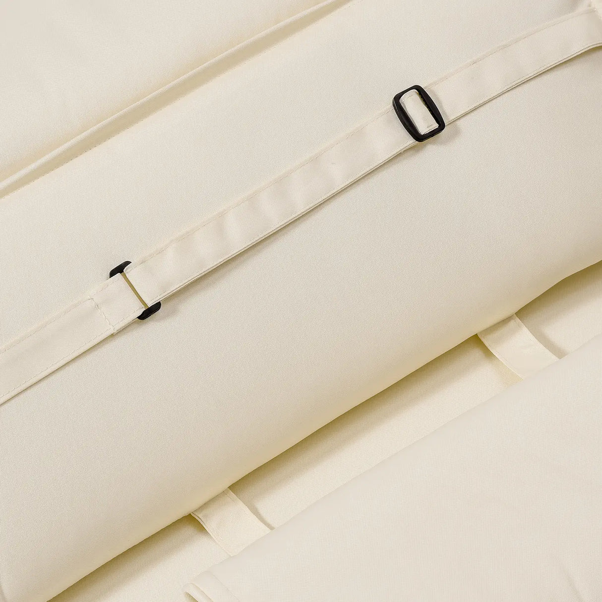 Outsunny Garden Sun Lounger Cushion Replacement Soft Sunbed Reclining Chair Relaxer Pad with Pillow, Cushion ONLY - Cream White