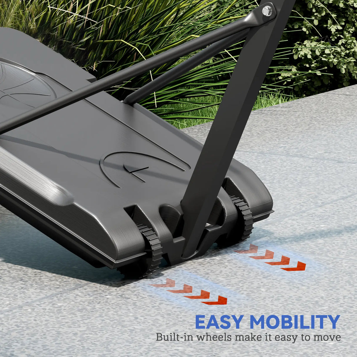 SPORTNOW Fully Adjustable Basketball Hoop Outdoor, 146-236cm Basketball Hoop and Stand with Weighted Base and Shatterproof Backboard, Portable on Wheels for Junior, Adults