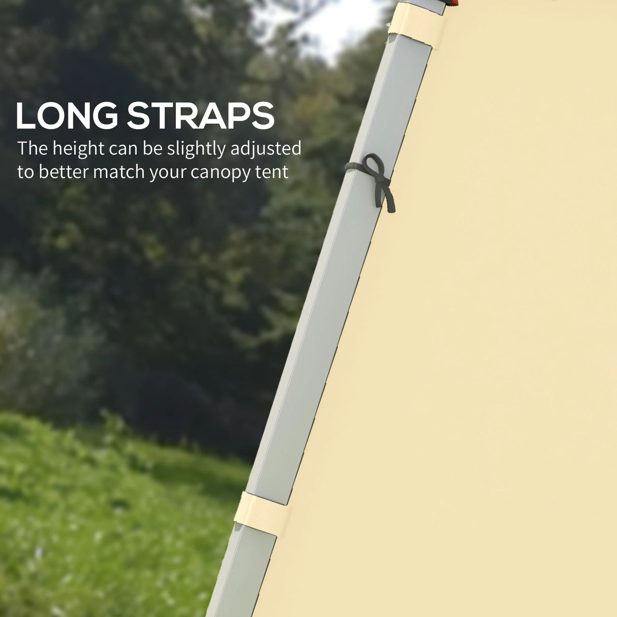 Outsunny Set of Two 3 x 3(m) Replacement Zipped Gazebo Walls - Beige
