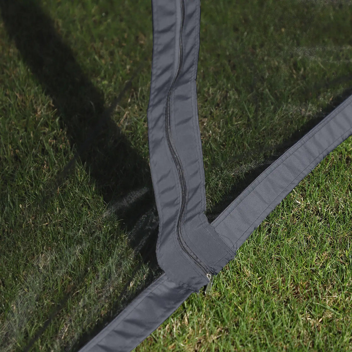 Outsunny 3 x 4m Aluminium Garden Gazebo, Marquee Canopy Shelter Pavilion Party Tent with Nets and Curtains for Garden and Deck, Black