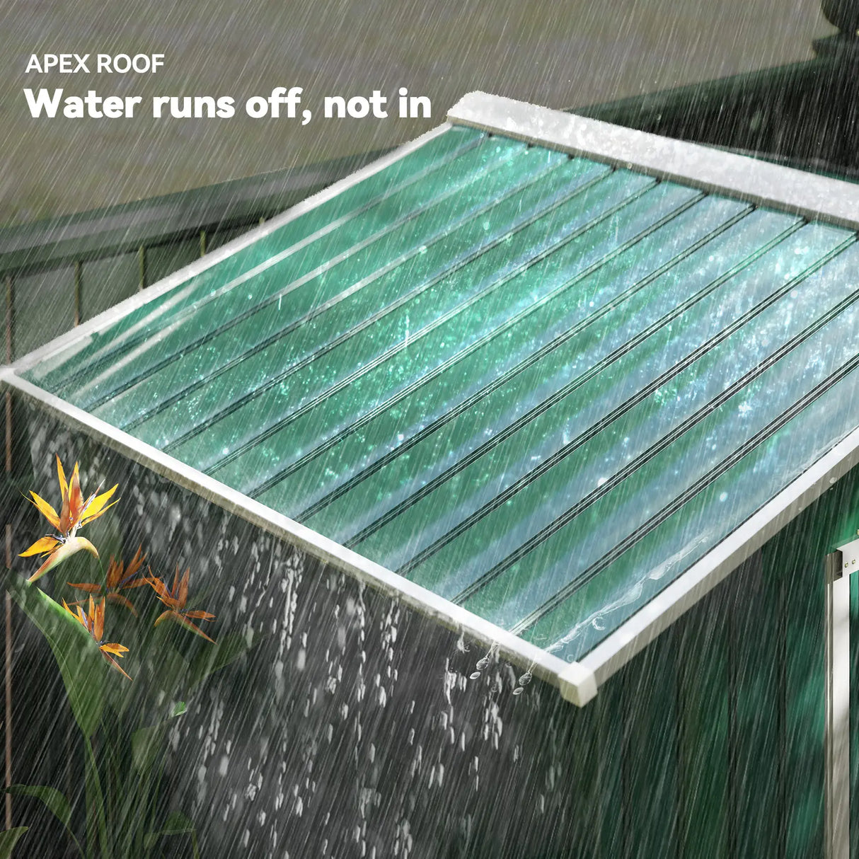 Outsunny 7 x 4ft Metal Garden Shed, Outdoor Storage Tool House with Ventilation Slots, Foundation Kit and Lockable Double Doors, Green