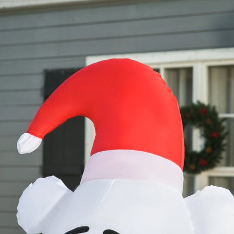 HOMCOM 6ft Tall Outdoor Inflatable Bear Airblown Projection Holiday Christmas Lawn Dcor