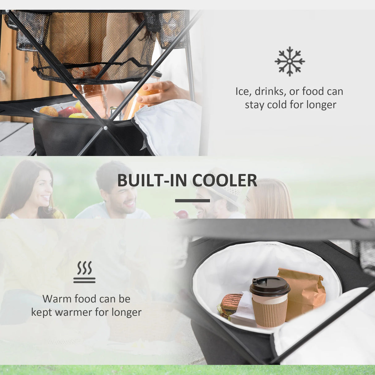 Outsunny Camping Tent with Inflatable Mattress and Camping Table&Chair, 2-3 Person Dome Tent with Sewn-in Groundsheet, Portable 3000mm Waterproof Tent with Carry Bag and Hook, for Fishing Hiking