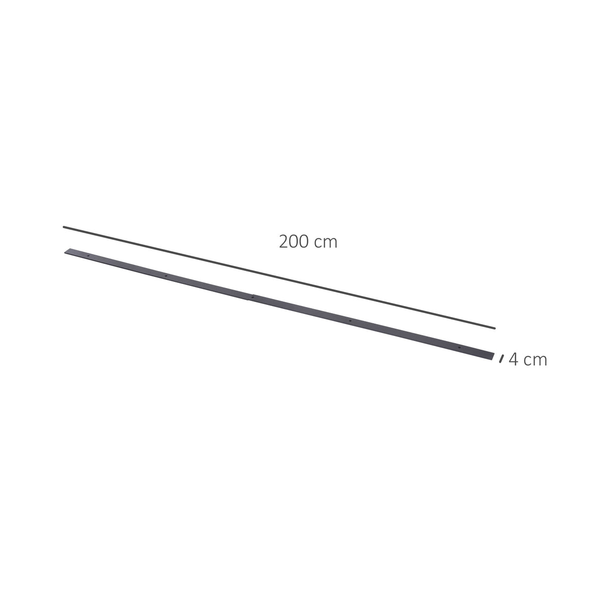 HOMCOM 6.6FT Carbon Steel Sliding Door Kits Barn Hardware Closet Set Antique Style Track System For Single Wooden Door