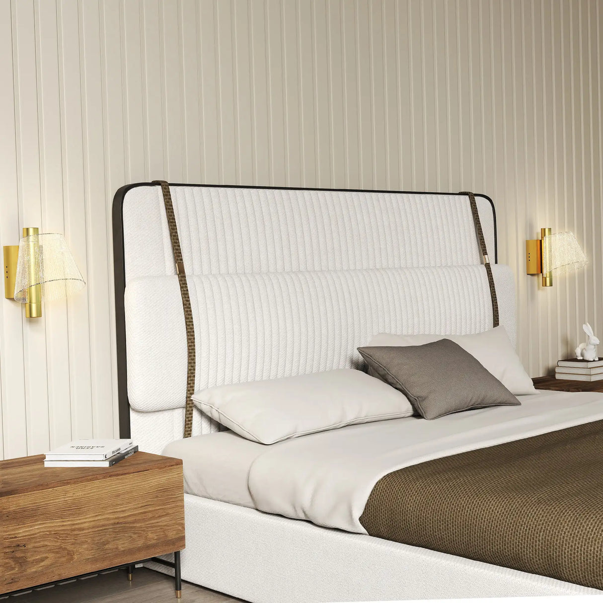 HOMCOM Led Wall Lamp 2 Pack, 5W Modern Indoor Starry Wall Light, Colour Temperature Adjustable 3000K/4000K/6500K, for Bedroom, Living Room, Hallway, Stairs, Gold Tone