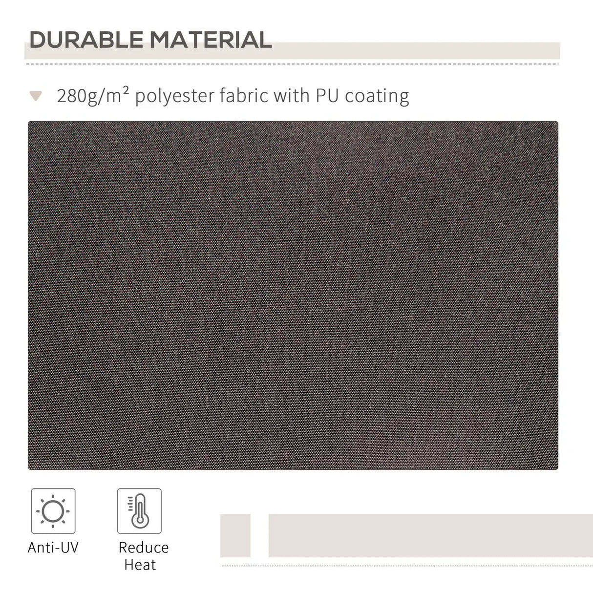 Outsunny Awning Canopy Manual Retractable Porch Sun Shade Shelter 3 x 2m Grey