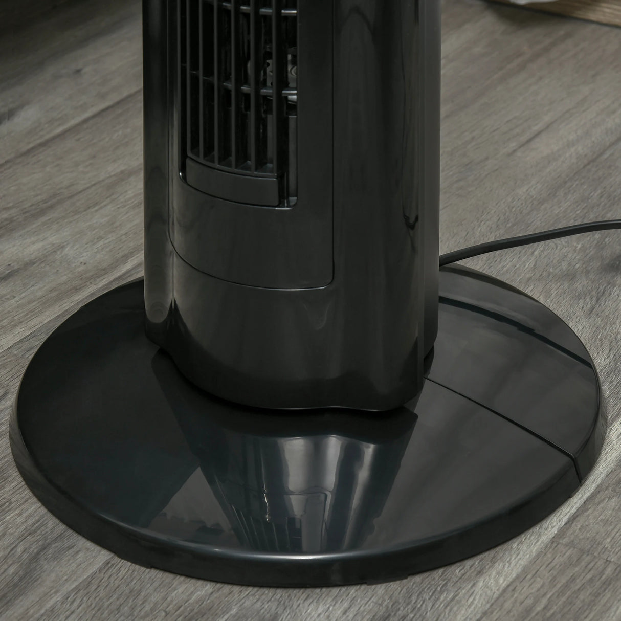 HOMCOM Anion Tower Fan for Bedroom, 42 inch, 6 m/s Powerful Velocity, Standing Floor Fan with 60 Oscillating, 3 Modes, 3 Speeds, 8 Hour Timer, LED Display, Remote Control, Black