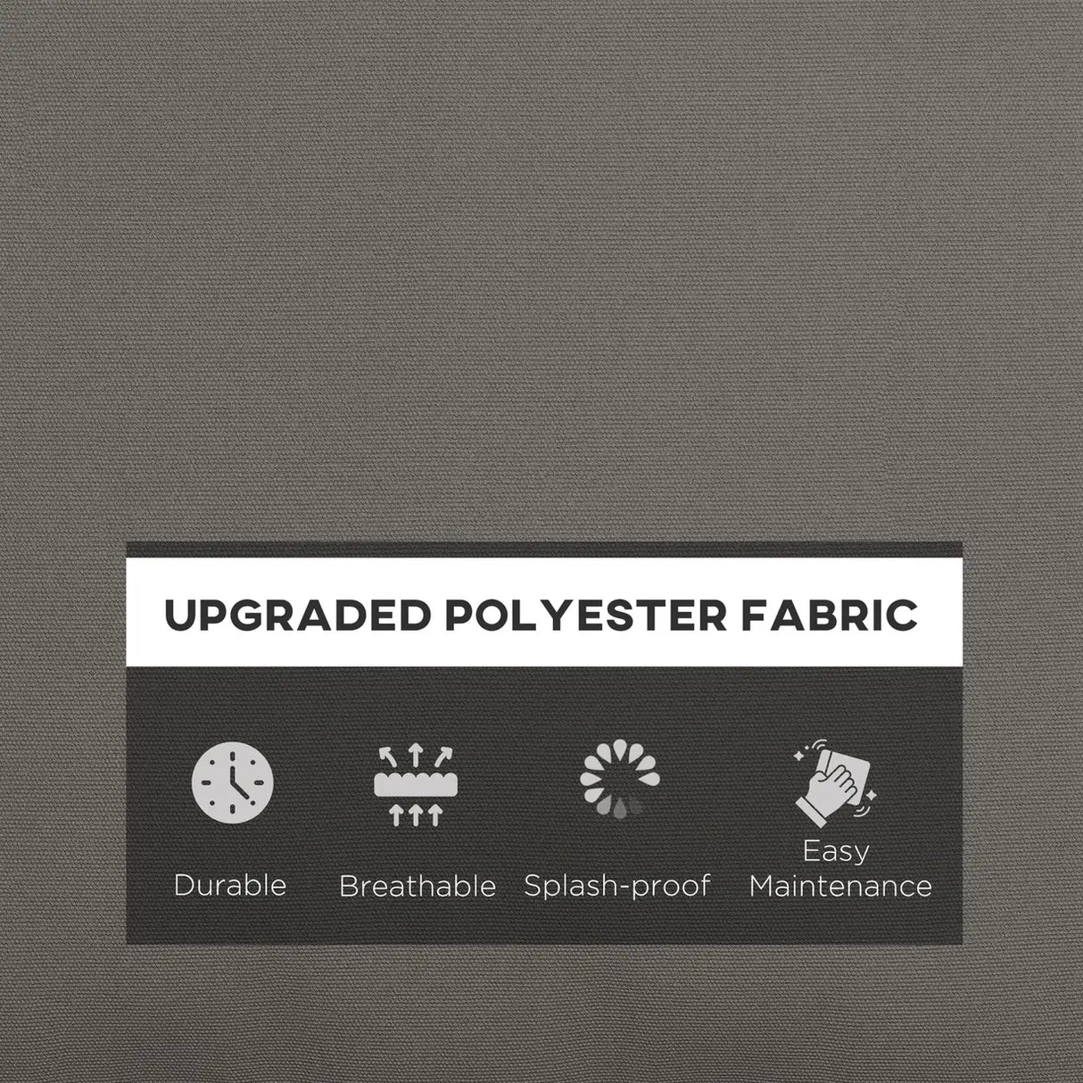 Outsunny Outdoor Cushion Pad Set for Rattan Furniture, 7 Piece Garden Furniture Cushions ONLY, Grey