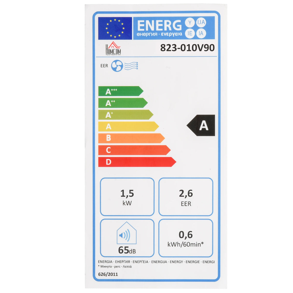 HOMCOM 8000 BTU Air Conditioning Unit, 3-in-1 Portable Air Conditioner, Dehumidifier, Cooling Fan with Remote Control, Digital Display, 2 Speeds, 24H Timer, Window Venting Kit, 18m2