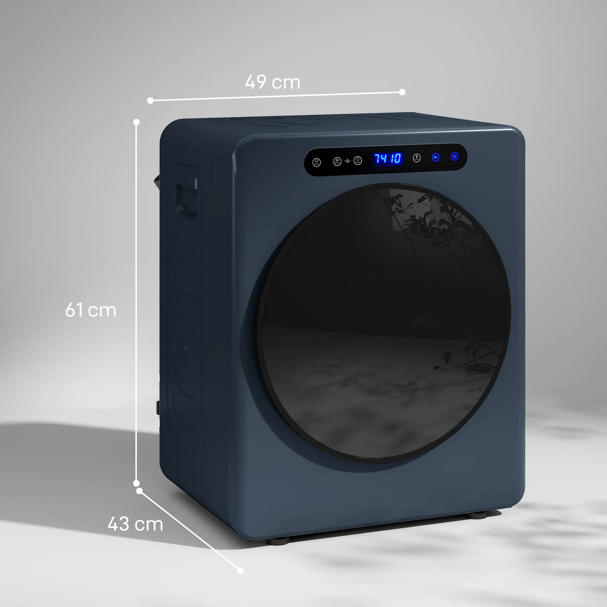 HOMCOM 5kg Compact 40-60C Tumble Dryer Blue