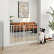 PawHut Extra Wide Dog Safety Gate, with Door Pressure, for Doorways, Hallways, Staircases - White