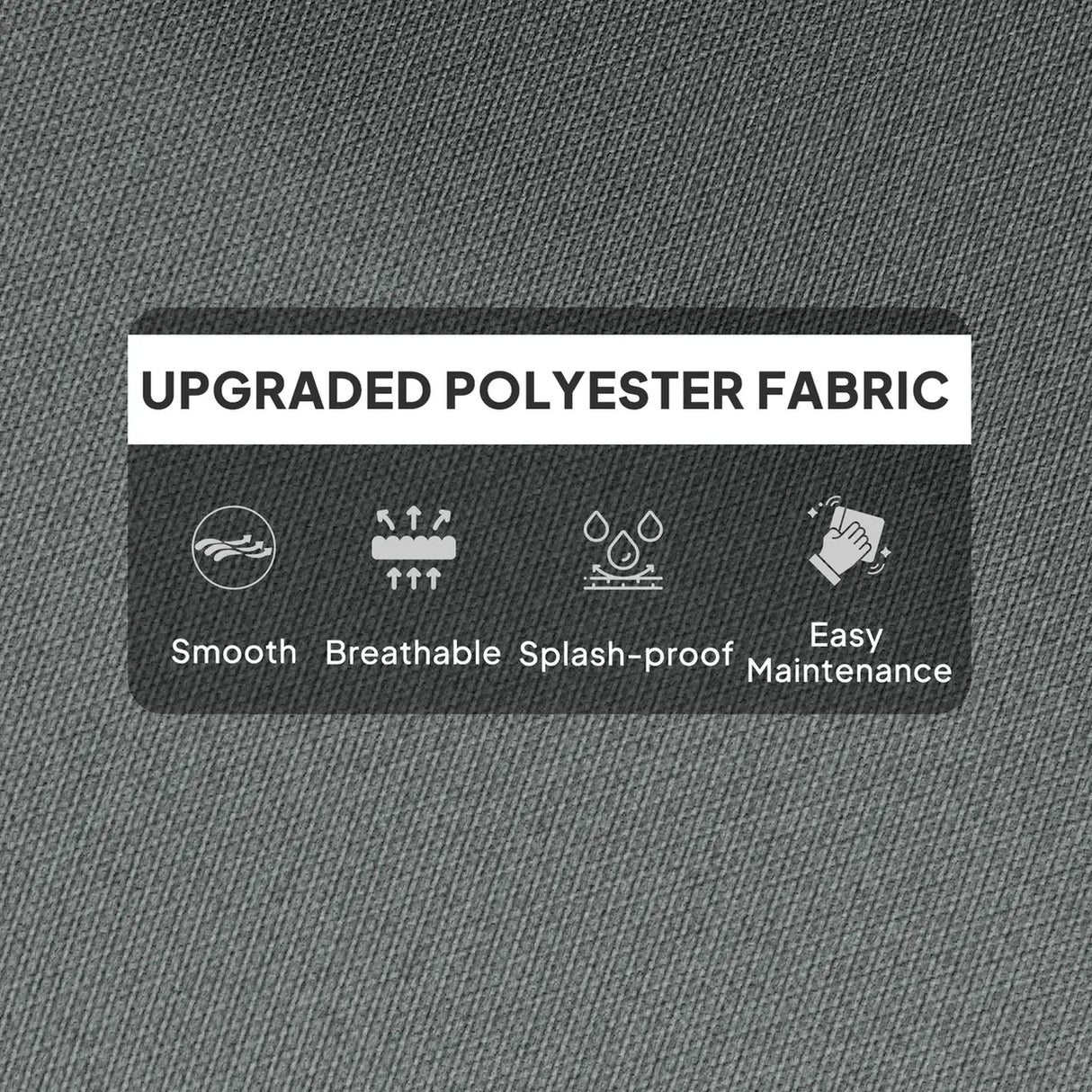 Outsunny 115 x 56cm Rocking Chair Padded Seat Cushion - Light Grey