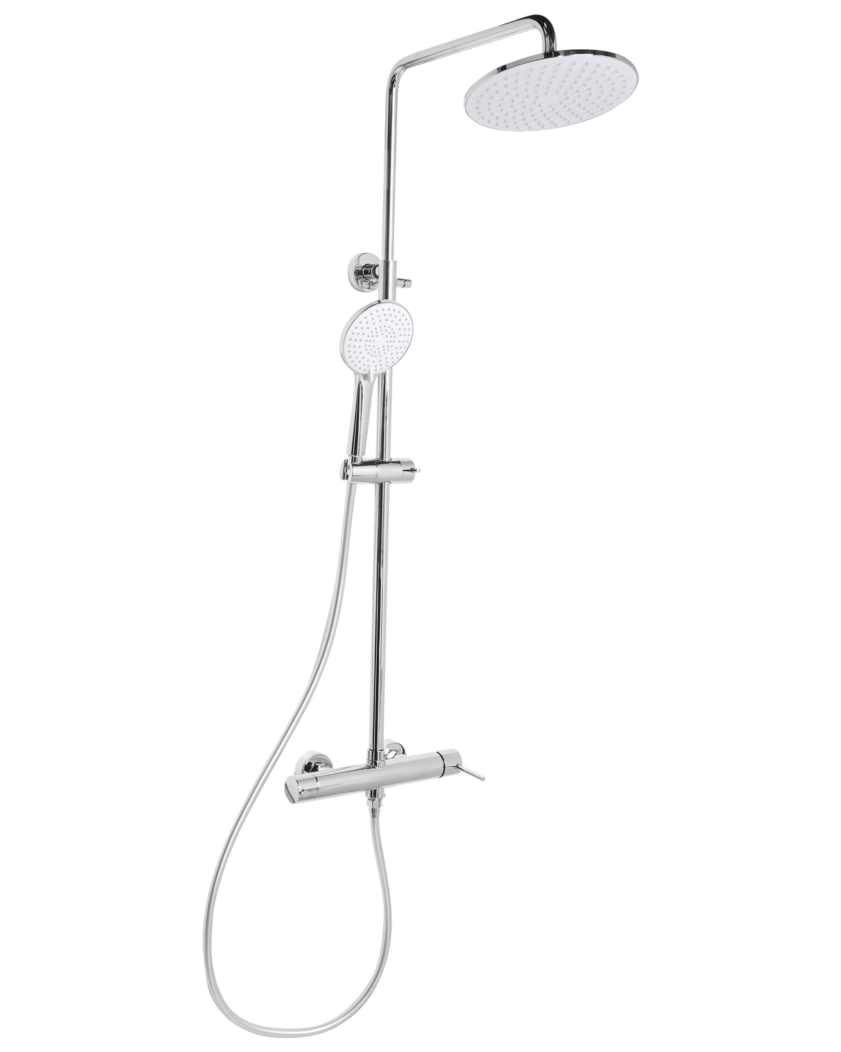 Mixer Shower Set Silver Brass 3 Spray Modes Rain Function Shower System Handheld Spray Modern Style Beliani