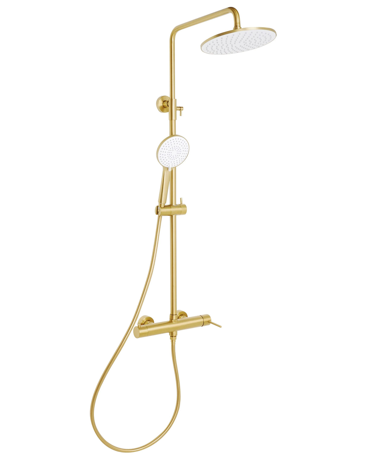 Mixer Shower Set Gold Brass 3 Spray Modes Rain Function Shower System Handheld Spray Modern Style Beliani