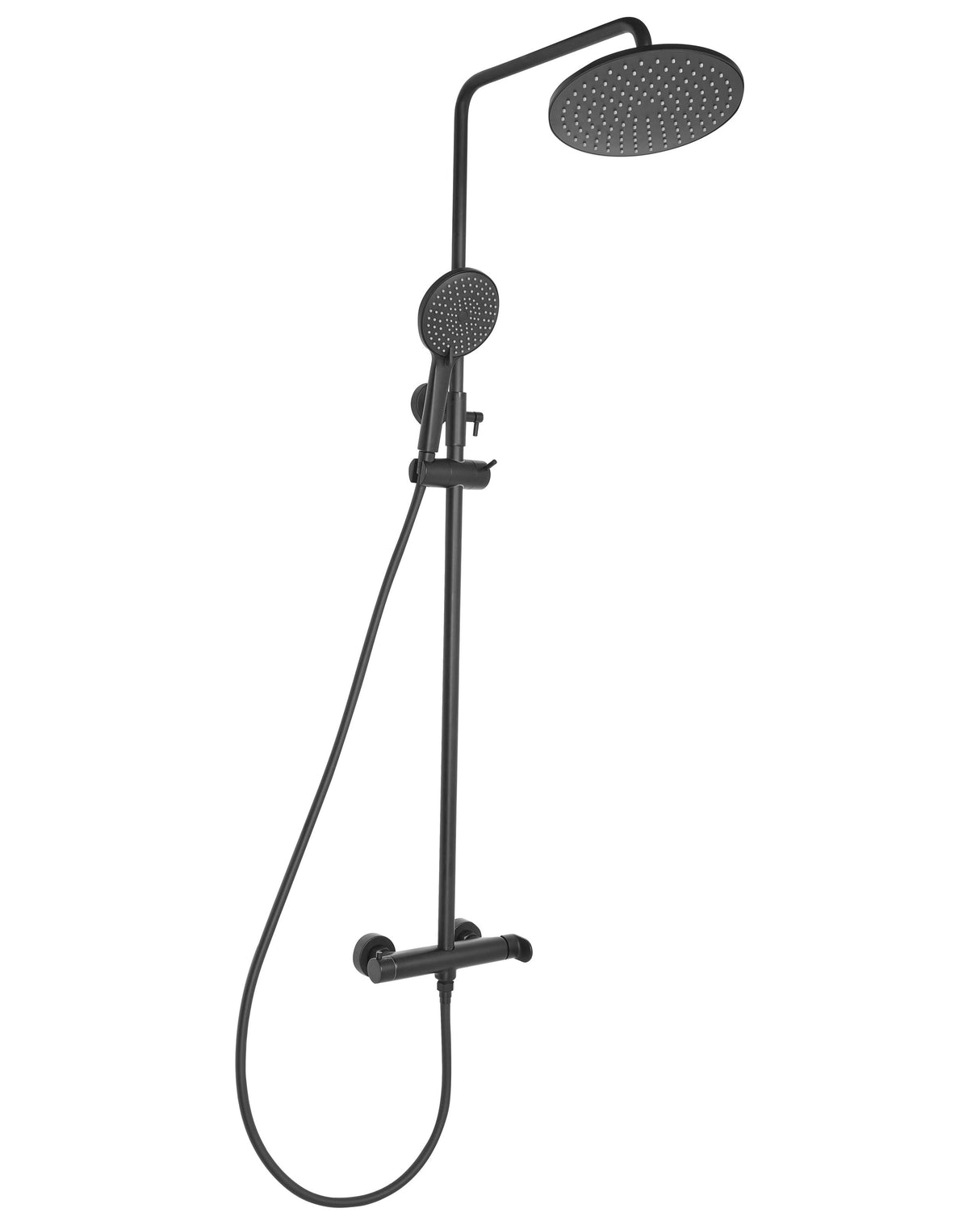 Mixer Shower Set Black Brass 3 Spray Modes Rain Function Modern Shower System Beliani