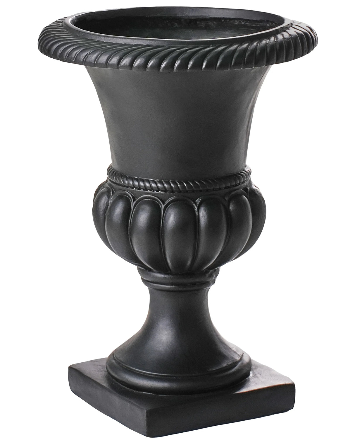 Plant Pot Graphite Grey MgO Vintage Style Antique Look Indoor Outdoor Pot Beliani