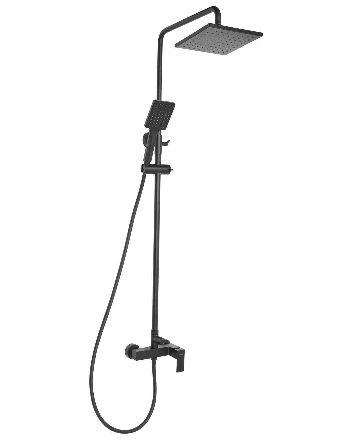 Mixer Shower Set Black Brass Rain Function Shower System Handheld Spray Modern Style Beliani