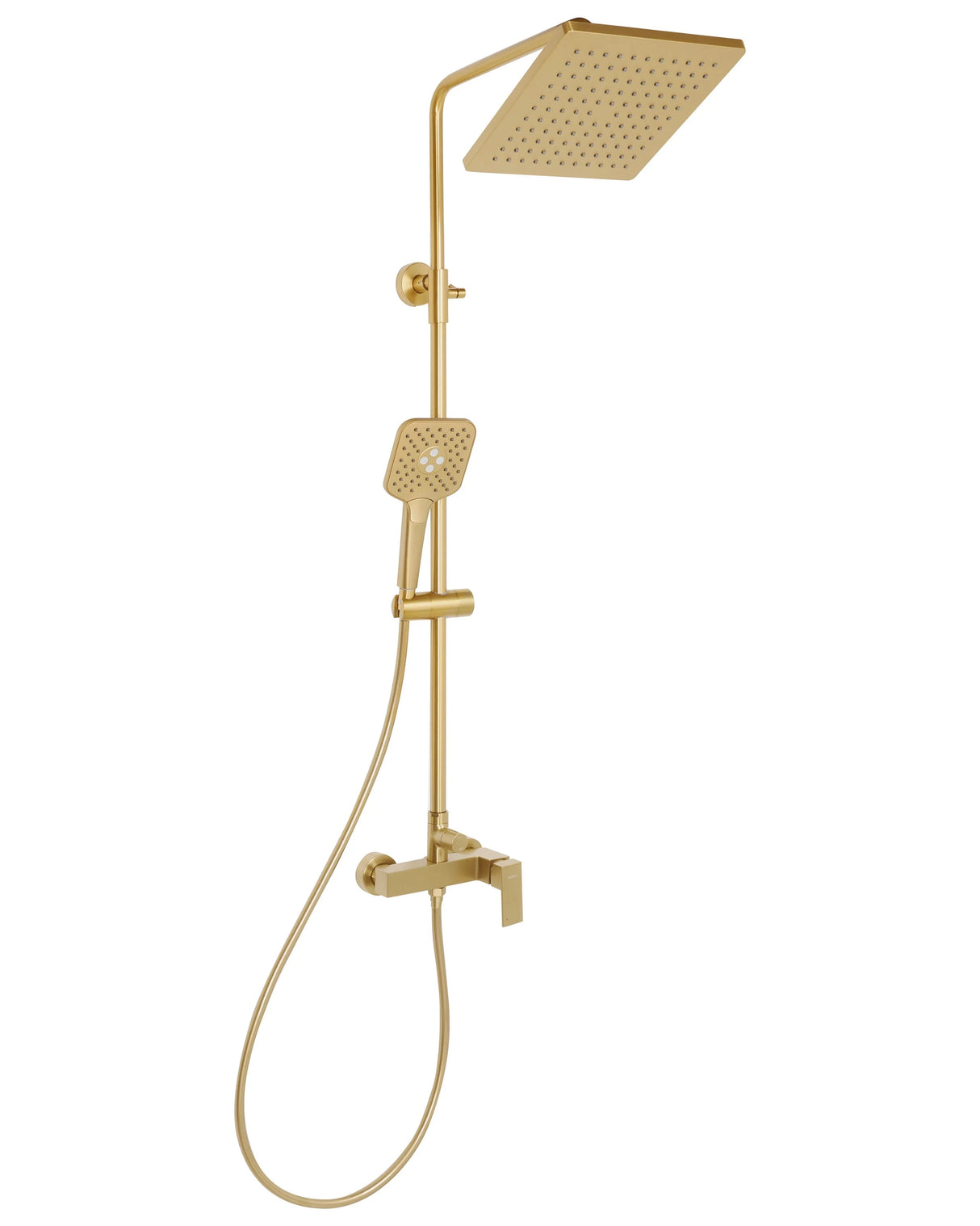Mixer Shower Set Gold Brass Rain Function Shower System Handheld Spray Modern Style Beliani
