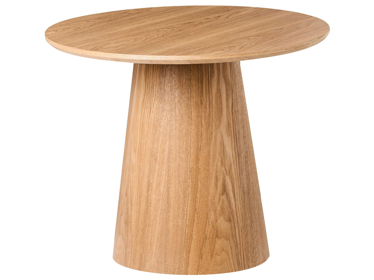 Coffee Table Light Brown MDF Top Ash Veneer 60 x 60 cm Modern Living Room Beliani