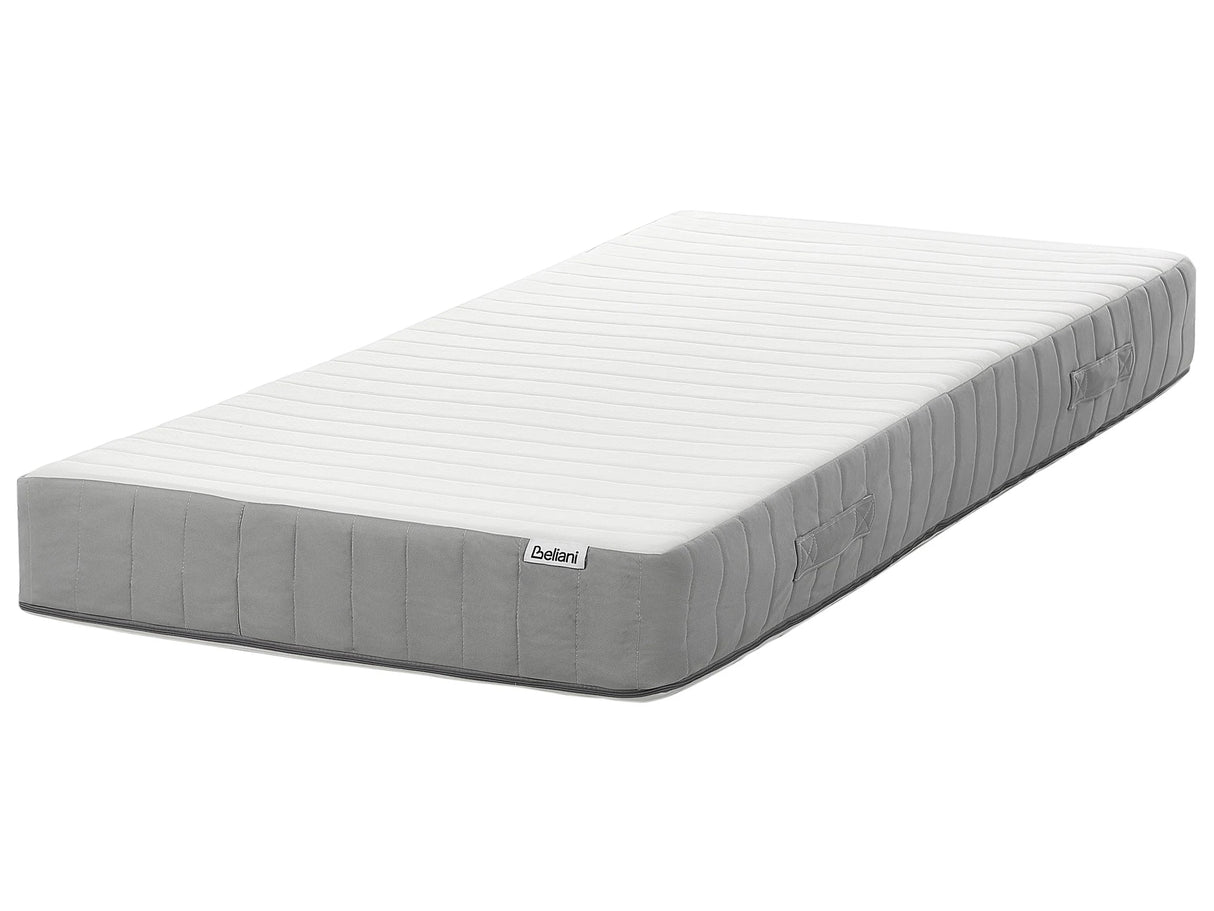 Pocket Sprung Mattress EU Single Size with Handles Latex Filling Removable Cover 3ft Firm Modern Design Quilted Beliani