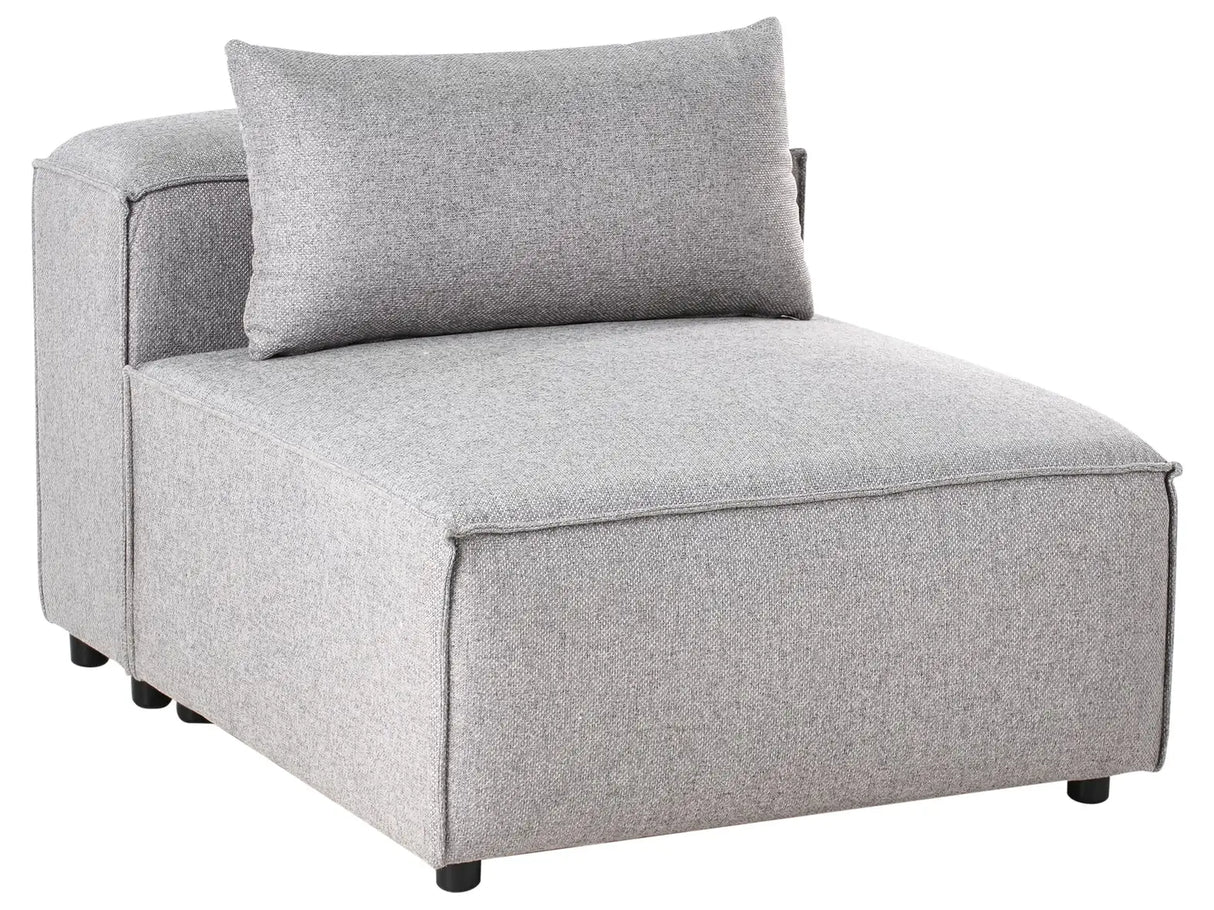 Single Seat Section Grey Fabric Upholstered Chair Living Room Modern Beliani