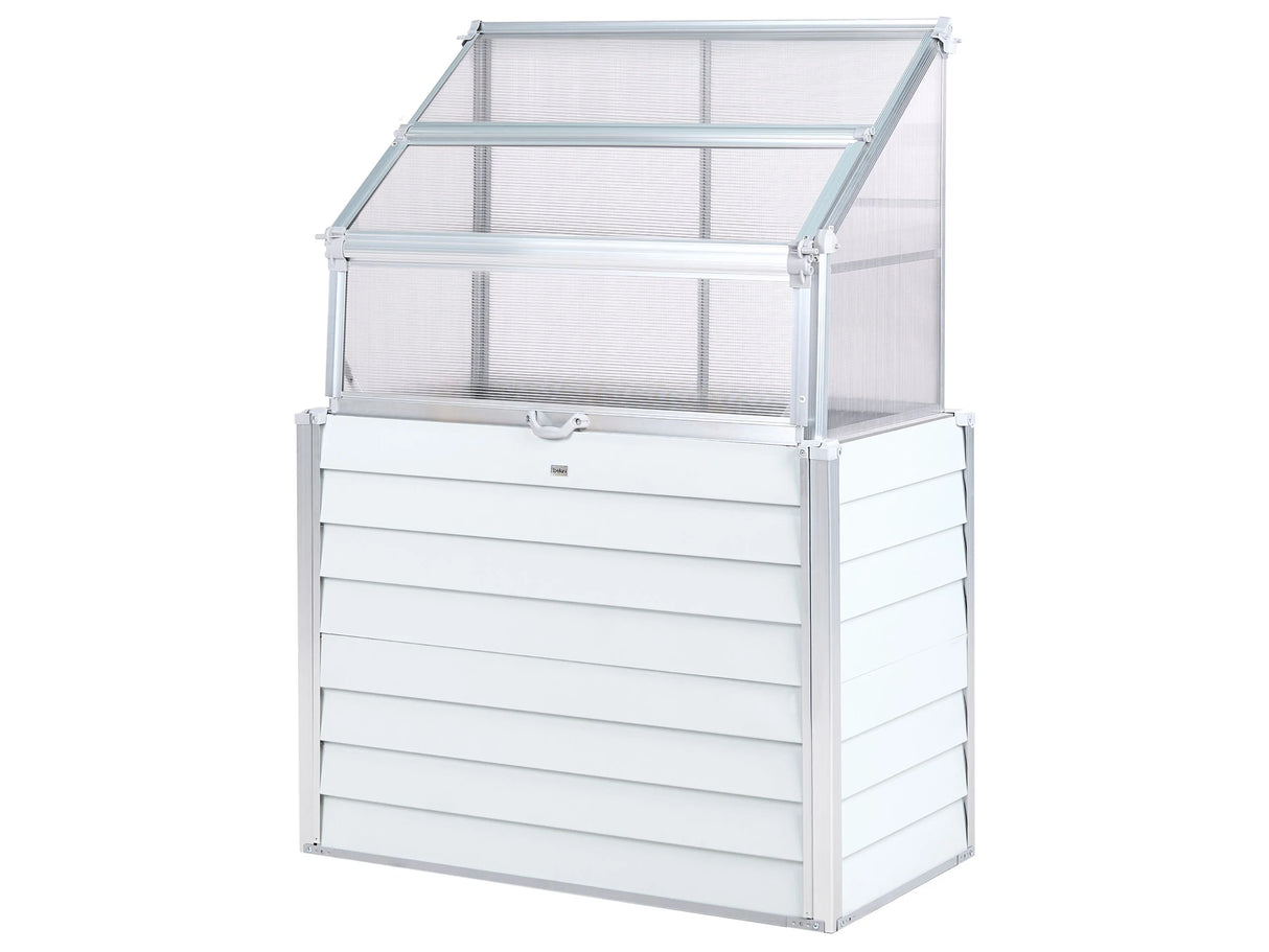 Balcony Greenhouse Off White Aluminium Elevated Garden Bed UV Protected Panels Beliani
