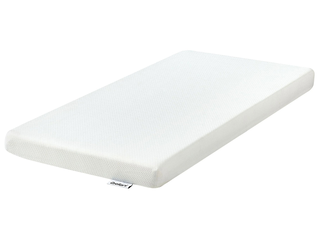 Foam Mattress White EU Baby Cot Size 1ft11 Zippered Cover Medium Beliani