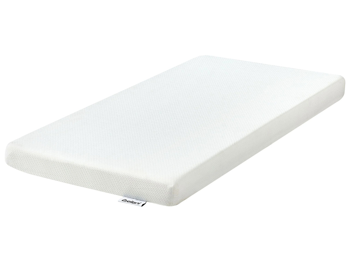 Foam Mattress White EU Baby Cot Size 2ft4 Zippered Cover Medium Beliani