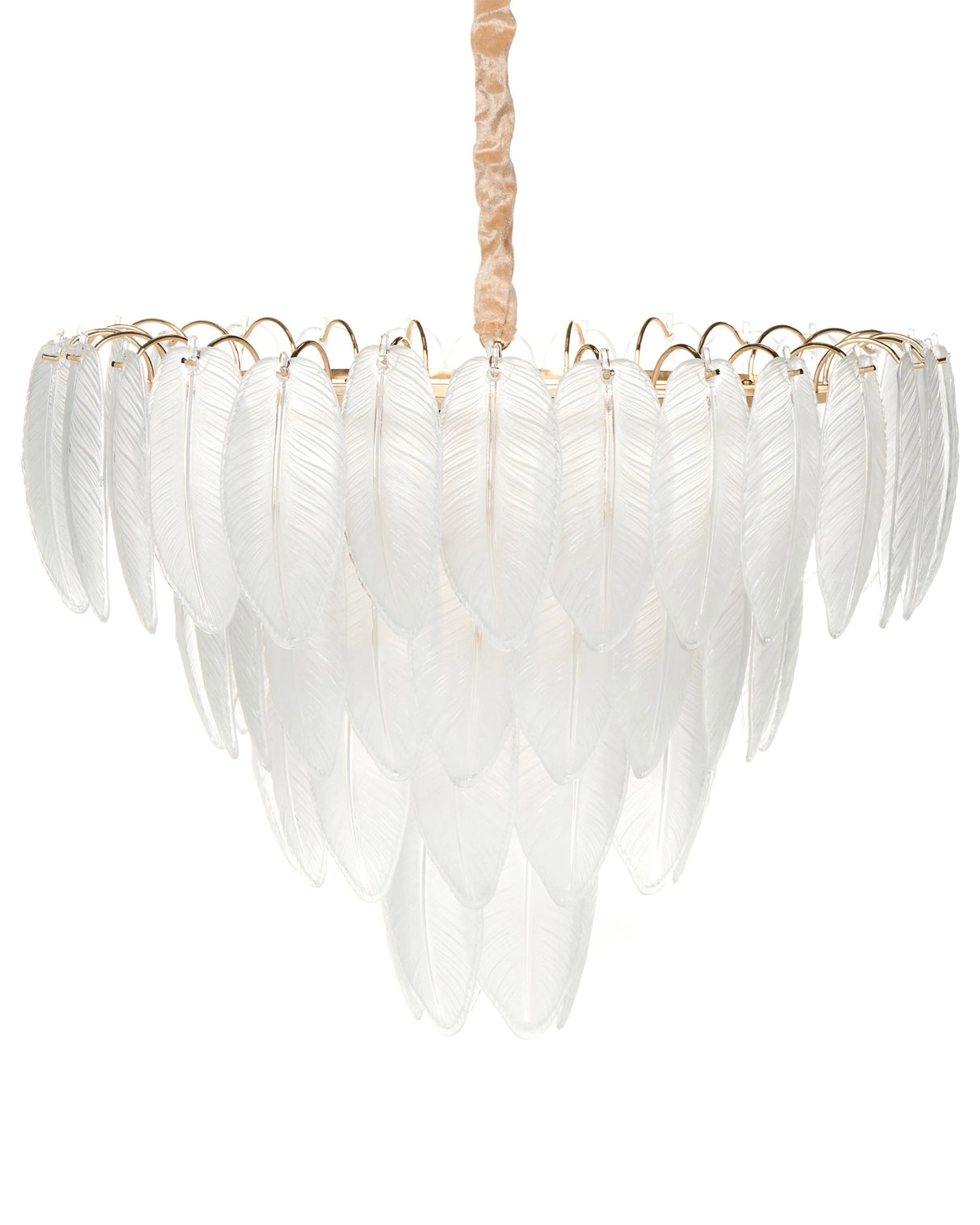 Chandelier Brass Metal and Glass Crystals 60 cm Pendant Lamp Glamour Style Beliani