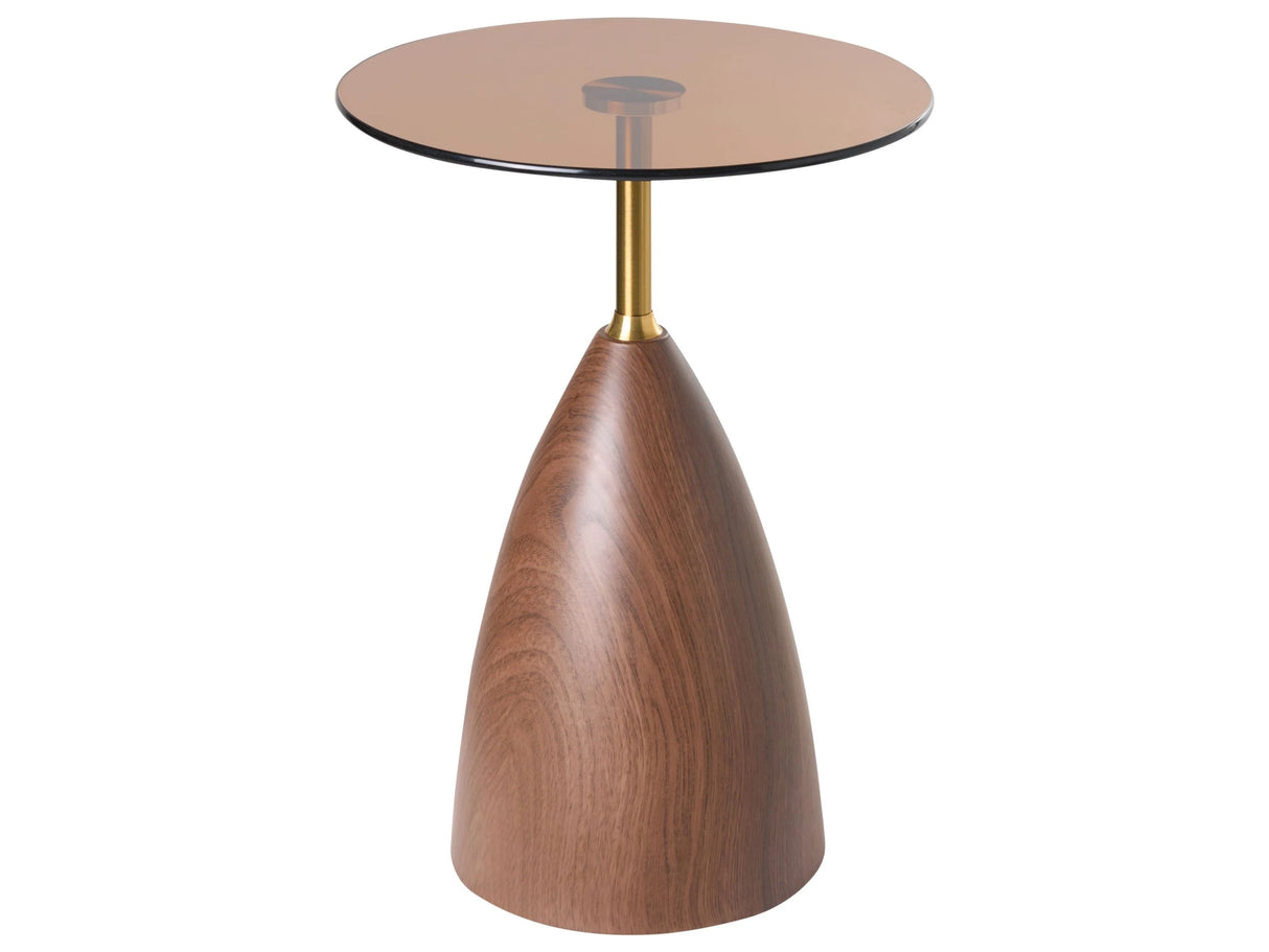 Side Table Brown Metal Tempered Glass Top Small Coffee Table End Table Glamour Style Beliani