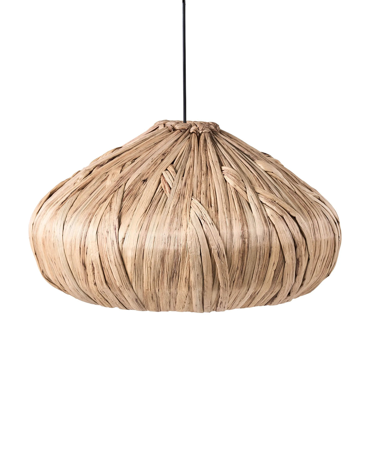 Pendant Lamp Natural Water Hyacinth Woven Boho Style Handmade Living Room Dining Room Lighting Beliani