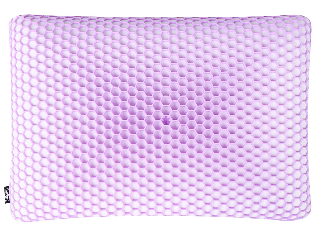 Bed Pillow White Memory Foam TPE Cover 55 x 35 cm Breatable Cooling Orthopedic Beliani