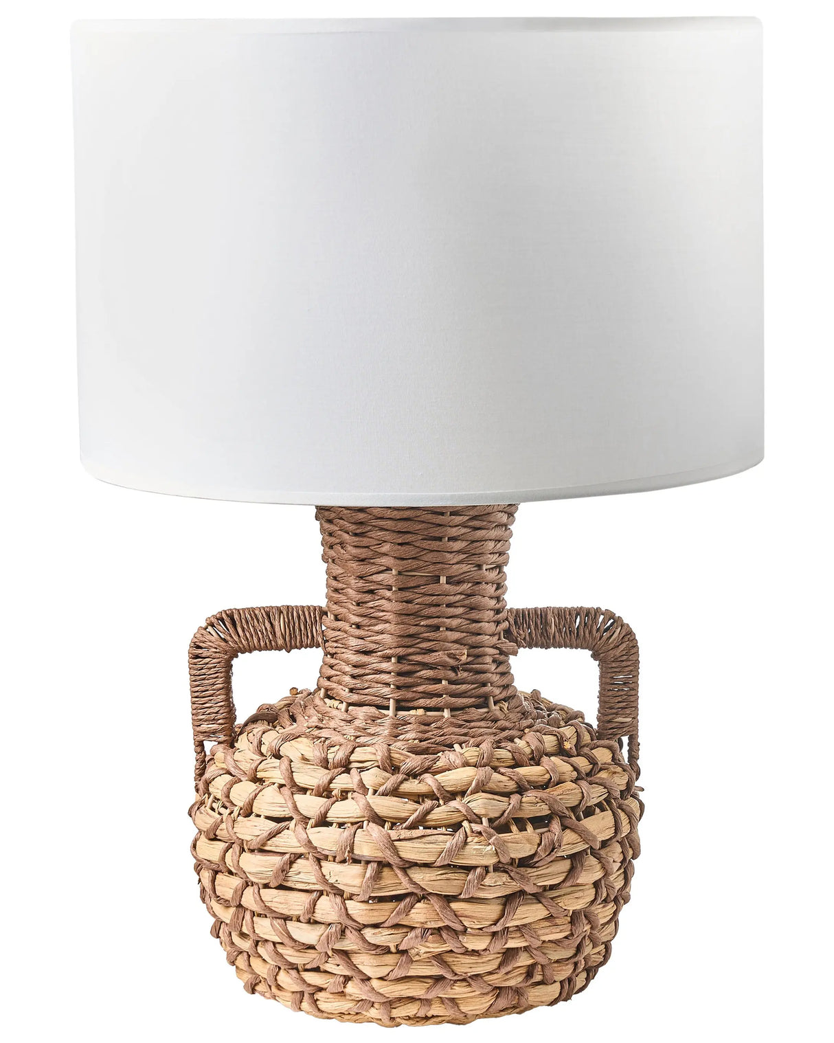 Woven Pendant Lamp Paper Rope Natural Nightstand Light Bedroom Living Room Boho Style Beliani
