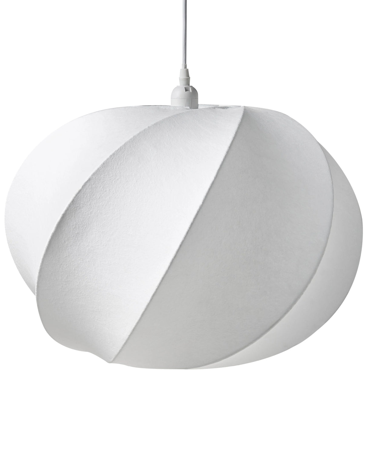 Pendant Lamp Faux Silk White Ceiling Light Dining Room Living Room Modern Style Beliani