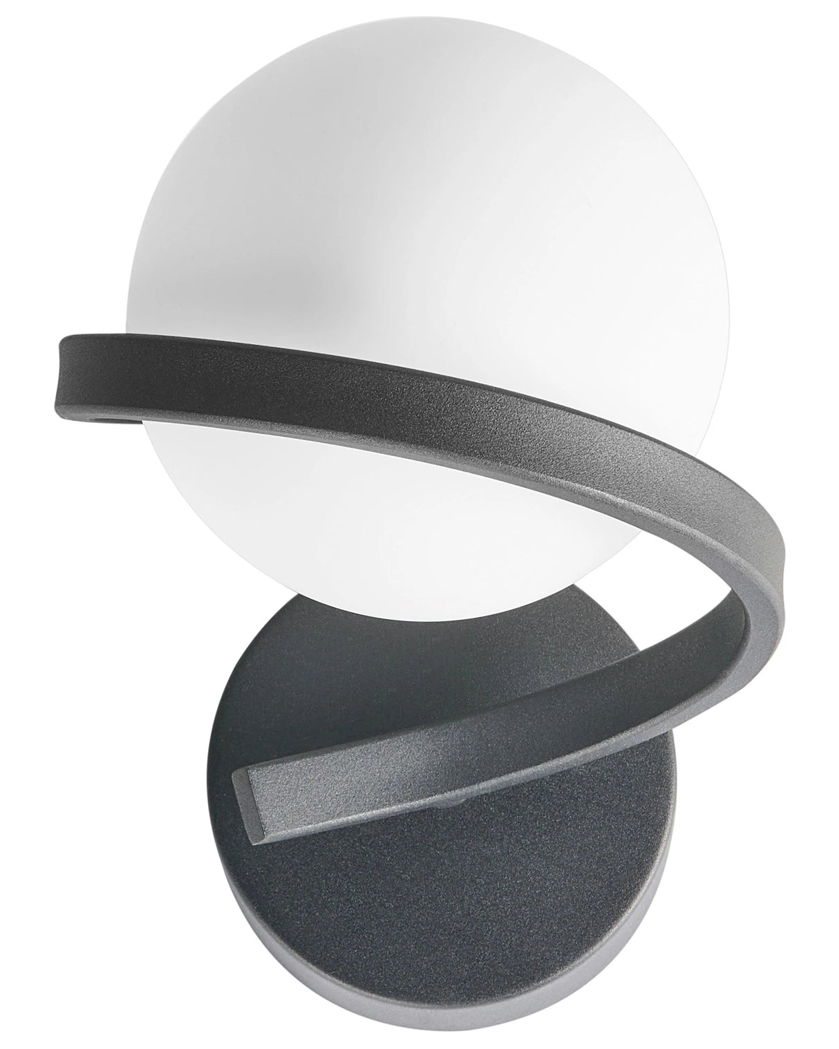 Wall Lamp Black Metal Base Glass Lampshade Elegant Form Modern Minimalist Beliani