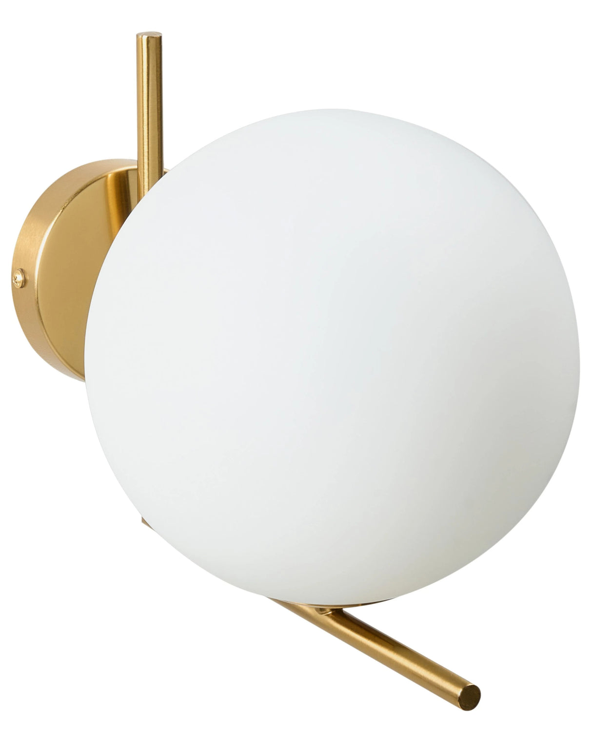 Wall Lamp Gold Metal Base Acrylic Lampshade Elegant Form Modern Minimalist Beliani