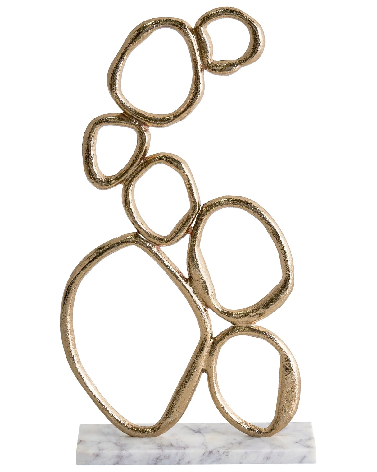 Decorative Figurine Gold Metal Abstract Shape Ornament for Displaying Decorative Ornament Beliani