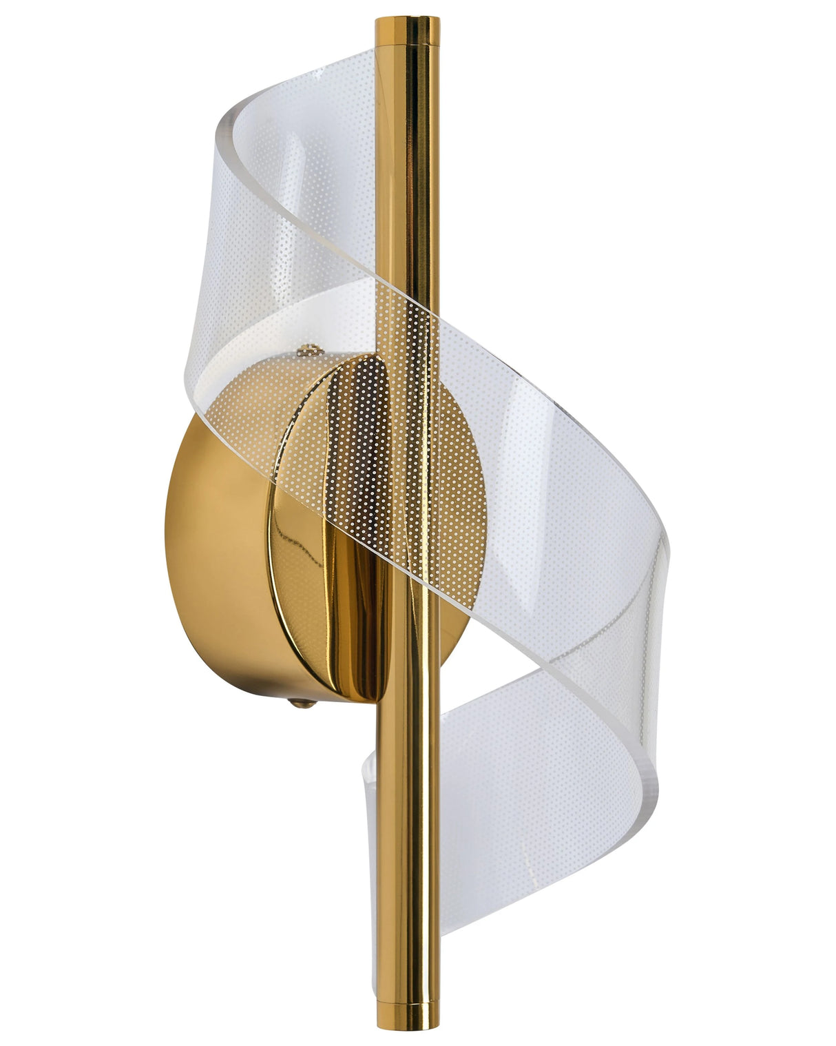 Wall Lamp Gold Metal Iron LED Light Spiral Modern Lighting Living Room Dining Room Bedroom Beliani