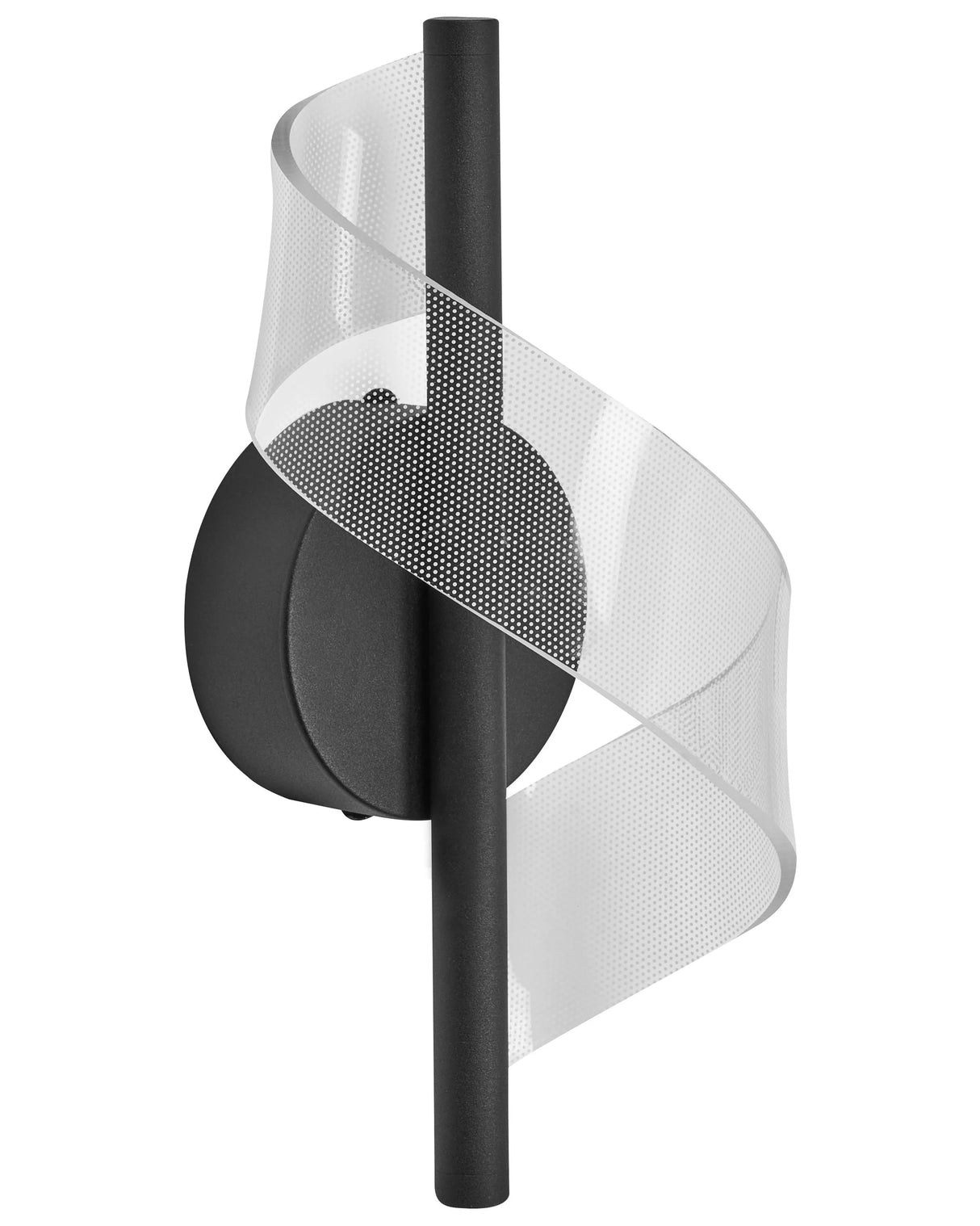 Wall Lamp Black Metal Iron LED Light Spiral Modern Lighting Living Room Dining Room Bedroom Beliani