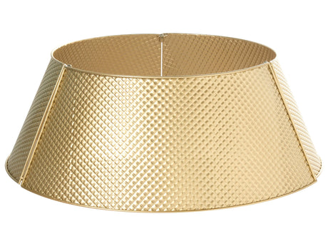 Christmas Tree Collar Gold Metal Iron Modern Round Home Accessories Cover for Trunk Xmas Beliani