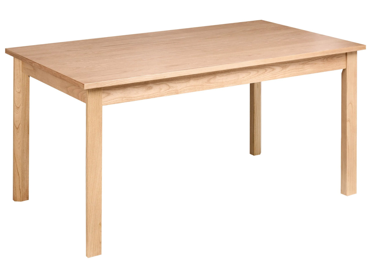 Dining Table Light Oak Wood Veneer MDF Elm Wood Legs 160 x 90 cm Rectangular Veneered Top Traditional Style Dining Room Beliani