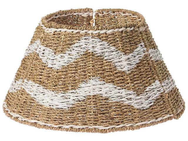 Christmas Tree Collar Natural with White Seagrass  43cm Handmade Round Accessories Beliani