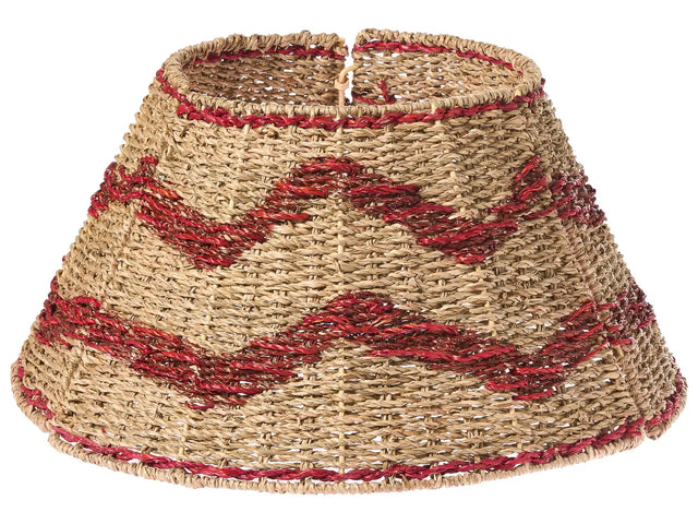 Christmas Tree Collar Natural with Red Seagrass  43cm Handmade Round Accessories Beliani