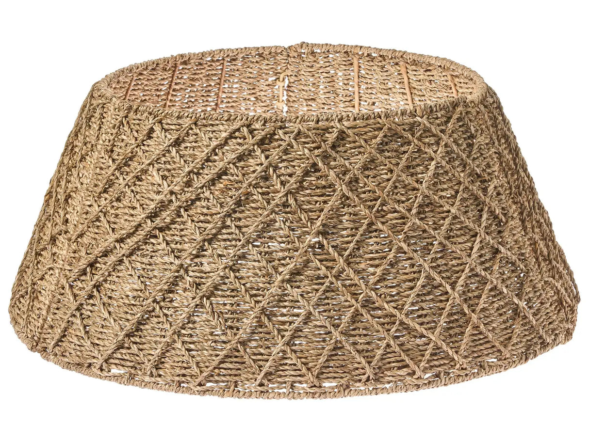 Christmas Tree Collar Natural Seagrass 52cm Handmade Round Accessories Decorations Beliani